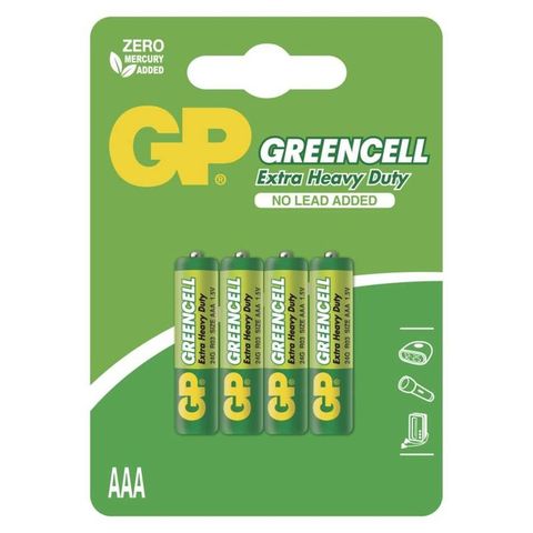 Batéria GP Greencell AAA R03 4pack zinkovochloridová