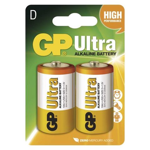 Batéria GP Ultra Alkaline D LR20 2pack alkalická