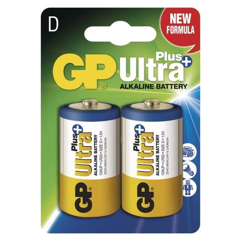 Batéria GP Ultra Plus Alkaline D LR20 2pack alkalická